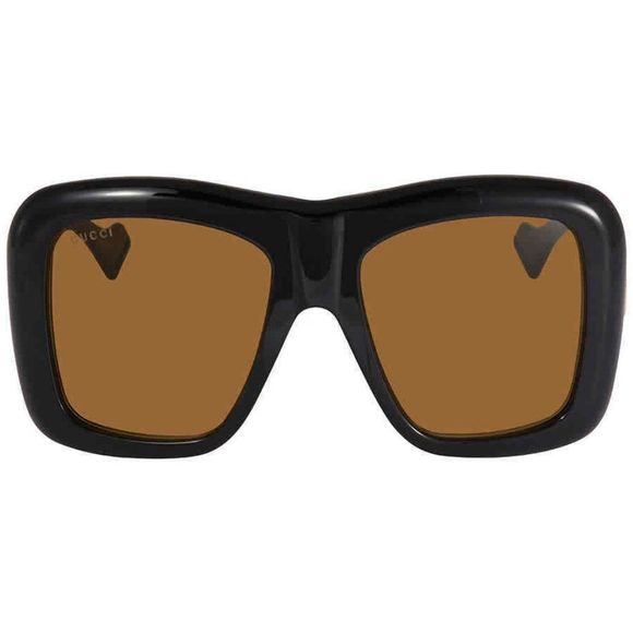 NEW Gucci Brown and Black Oversized Women's Sunglasses - Picture 2 of 3